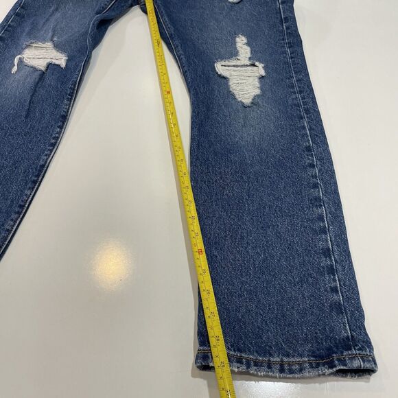 Levi’s Strauss Men’s 501 Jeans Button Fly Straight Leg Blue Distressed 31x30 - Picture 4 of 11